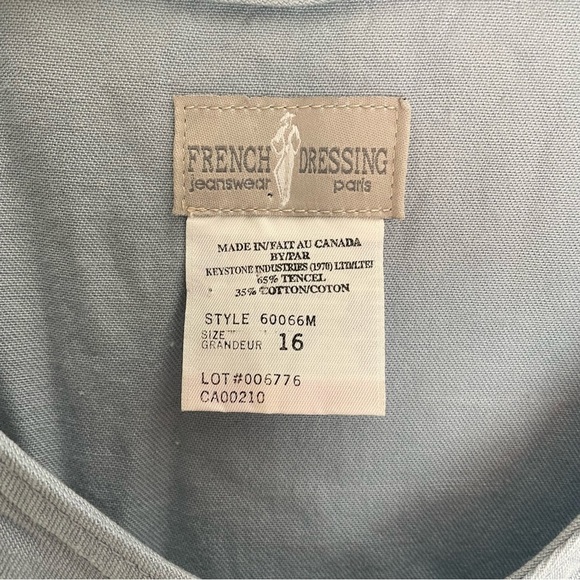 French Dressing Jeanswear Side Button Down Tank Maxi Denim Dress, Size 16 - Picture 3 of 6